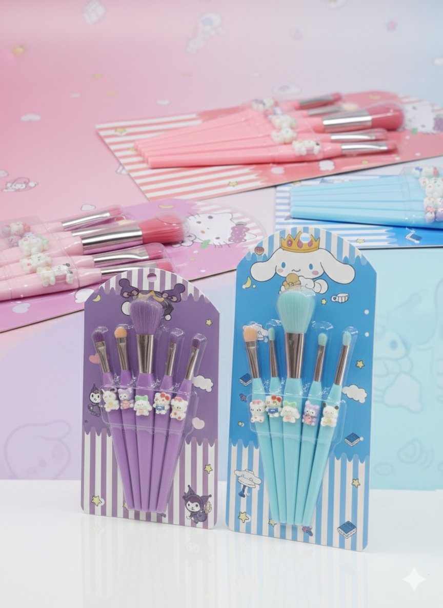 Sanrio Makeup Brushes | Kuromi | Cinnamoroll | My Melody | Kitty