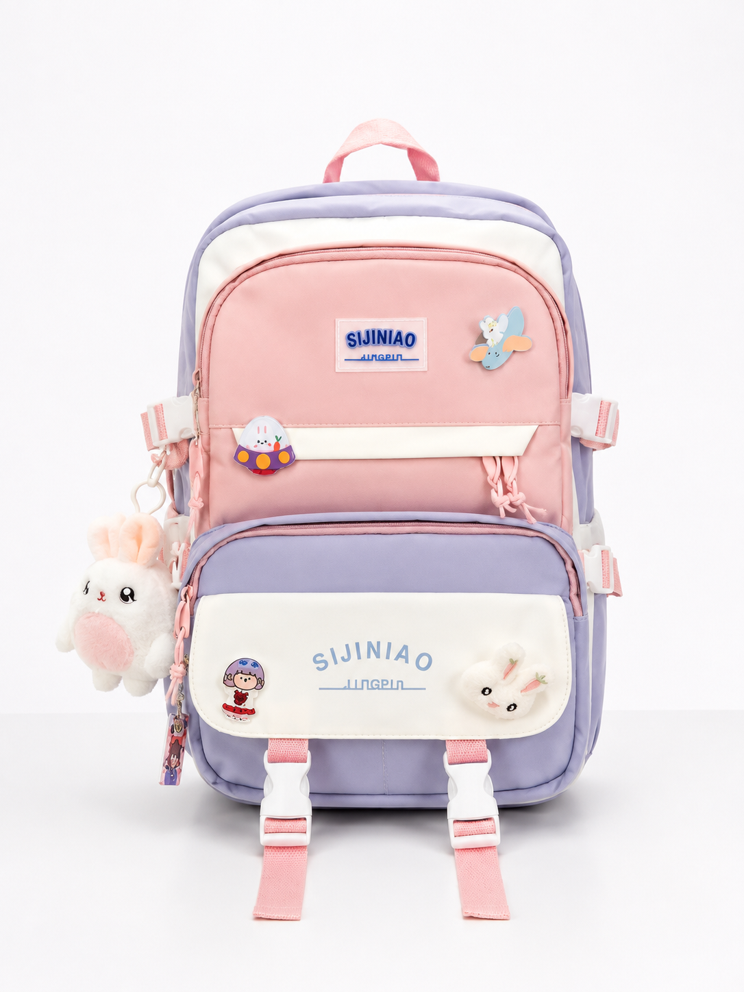 Kawaii School Bag With Hanging Stuff Toy