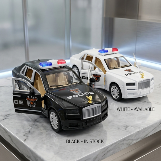 Die-Cast Style Pull-Back Police Car Toy