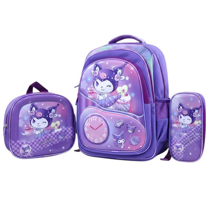 ​Kuromi 3-Piece School Backpack Set for Girls 