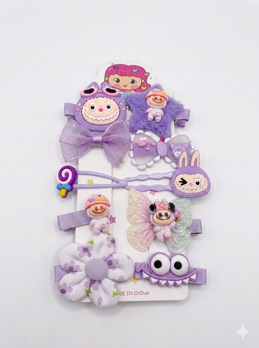 Labubu Hair Clips Set