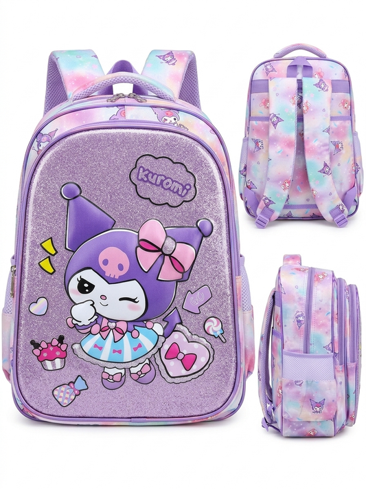 Cute Kuromi 3D School Bag for Girls