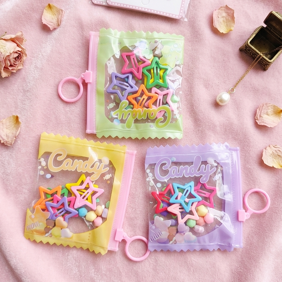 Pack Of 6 Candy Star Clips
