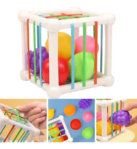Interactive Baby Sensory Shape Sorter Fruit Cube