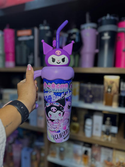 Kuromi Tumbler with Straw