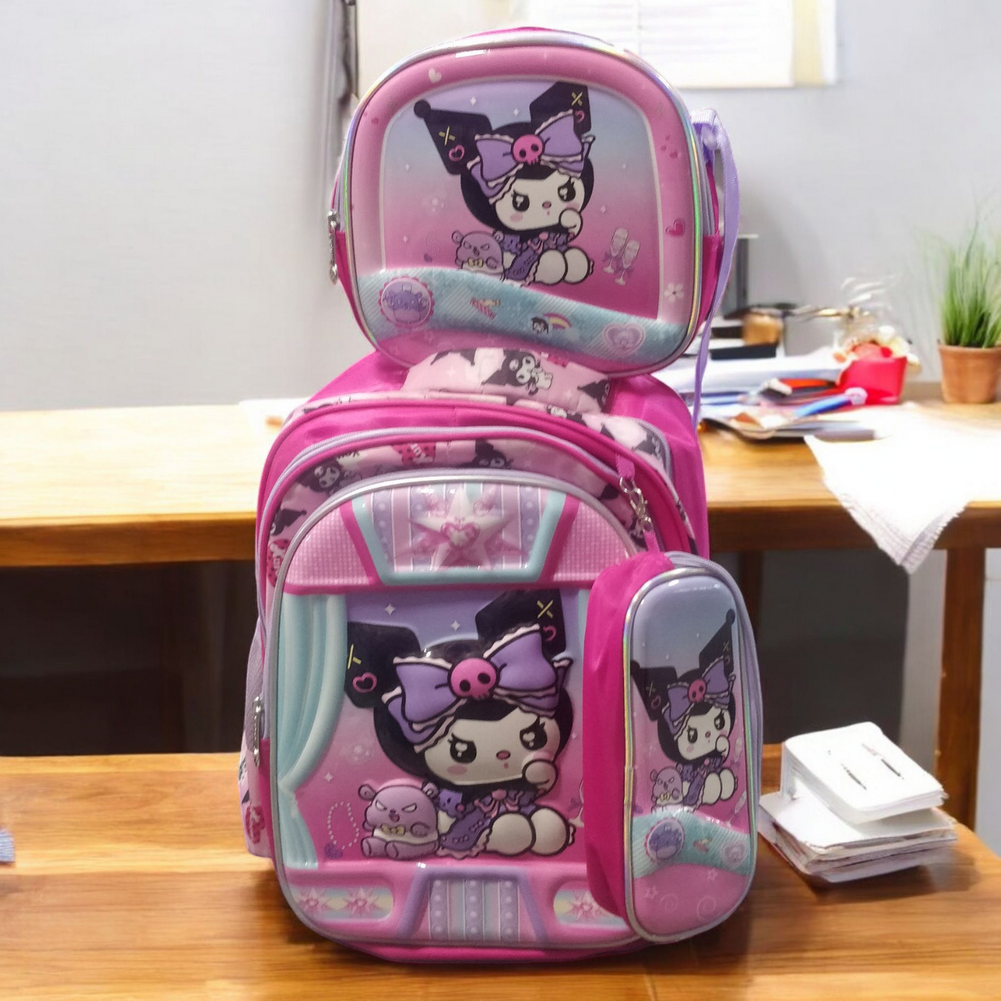 Kuromi 3 Pc School Bag