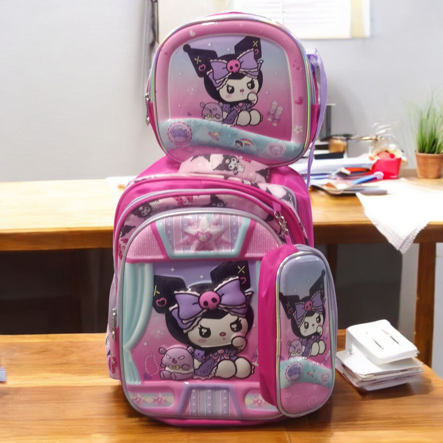 Kuromi 3 Pc School Bag