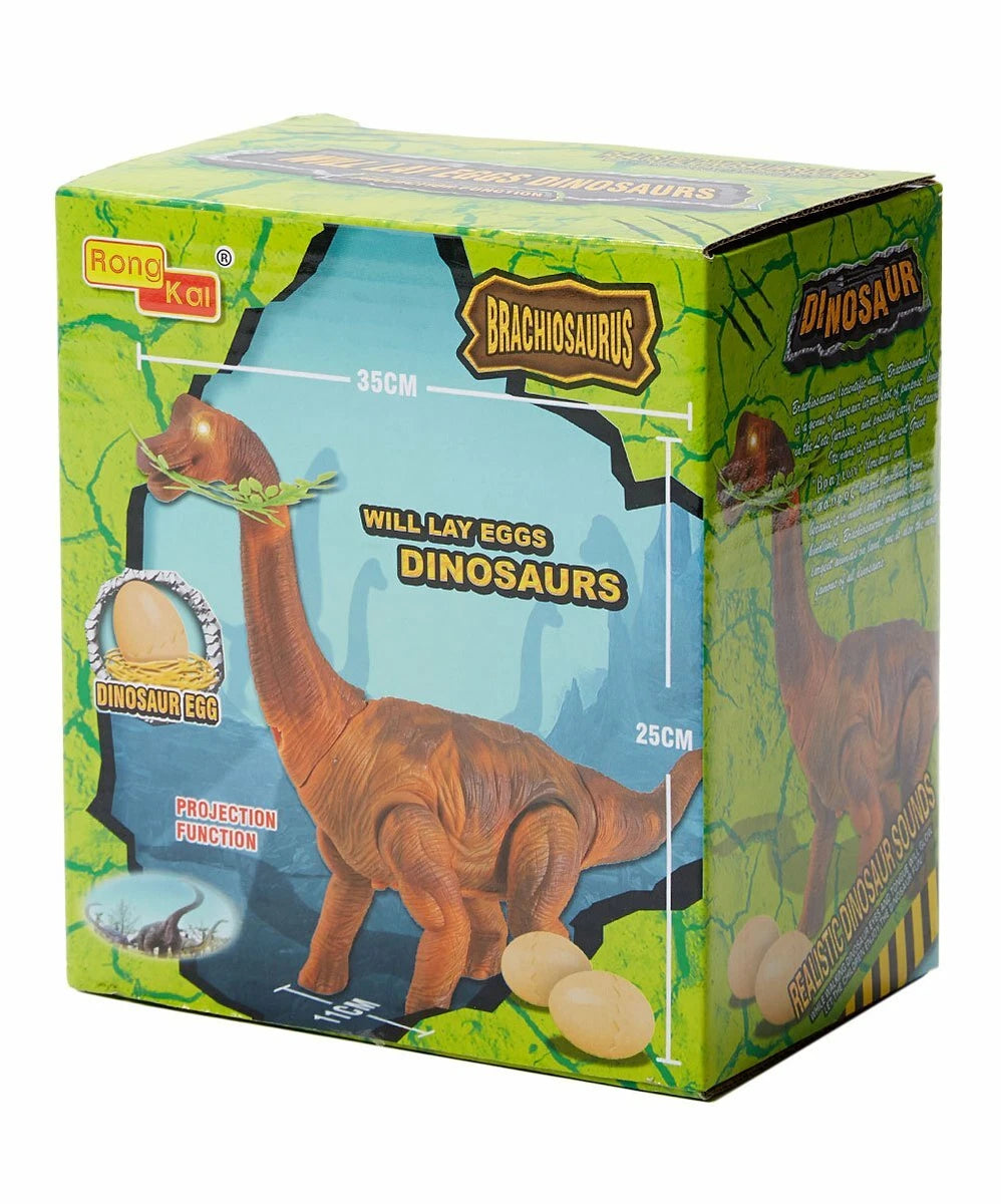 Walking Realistic Toy Dinosaur Make Sounds Light Eyes Projection Lay Egg