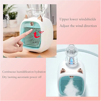 Rechargeable Air Cooler Fan With Lights