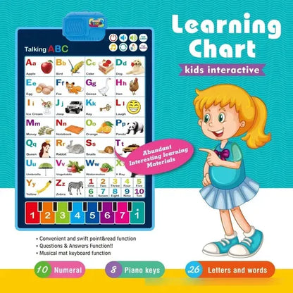 Interactive Learning Wall Chart | Battery Operated 16 inches long