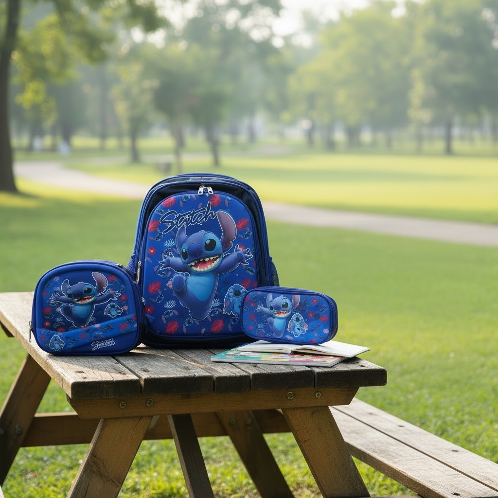 Stitch 3 Pc School Bag