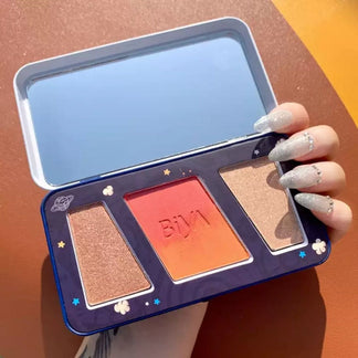 Biya Highlighter And Blush Pallette In Tin Packaging