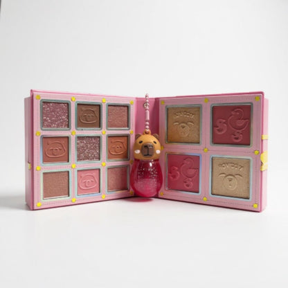 All-in-One Cute Cartoon Makeup Kit – Labubu, Lazy Bear & Hello Kitty