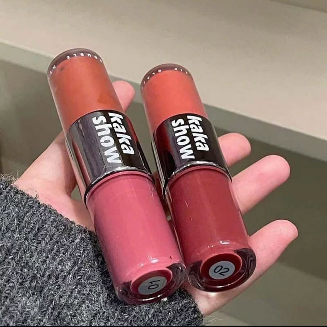 Korean Double-Headed Lip Gloss & Matte Liquid Lipstick Set