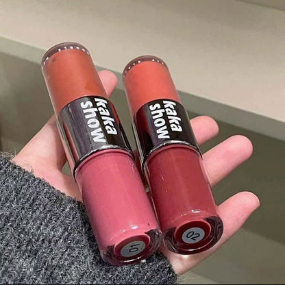 Korean Double-Headed Lip Gloss & Matte Liquid Lipstick Set