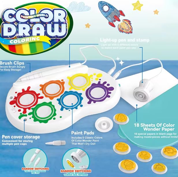Magic Electric Paint Brush Drawing Pen | Mess Free Painting