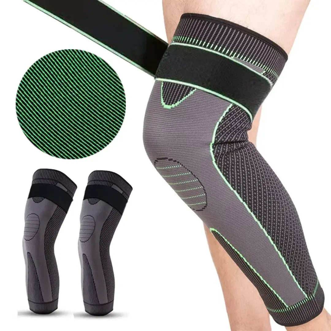 Compression Knee Pad With Strap – Full Leg Sleeve Support
