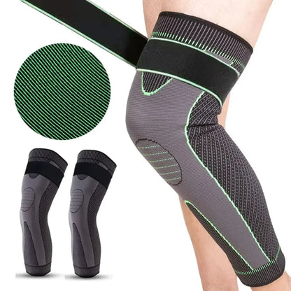 Compression Knee Pad With Strap – Full Leg Sleeve Support