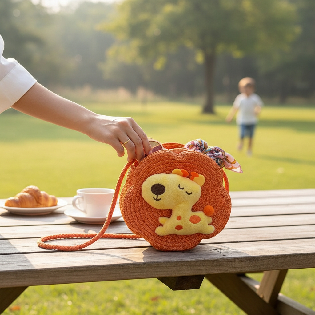Jute Stuffed Sanrio Cross Body Bag