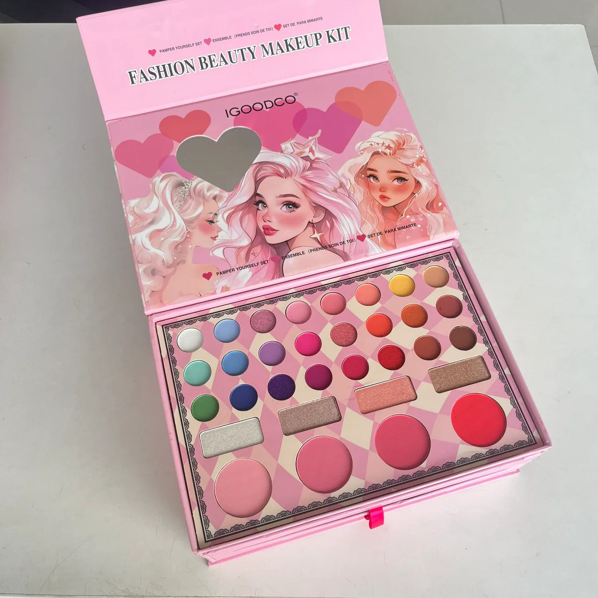 IGOODCO Fashion Beauty 3 Drawer Makeup Kit for Kids – 3-Tier Vanity Box