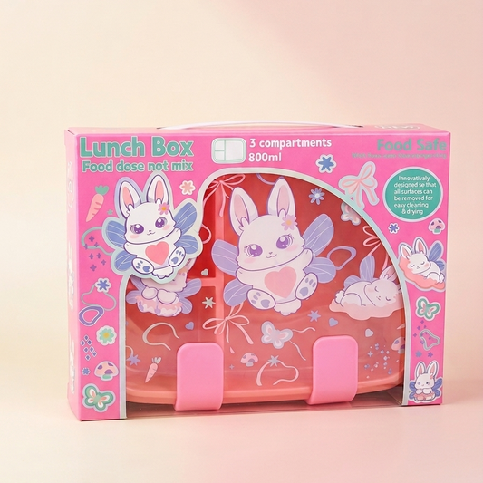 Rabbit Fairy Magical 3-Compartment Kids’ Bento Lunch Box (800ml)