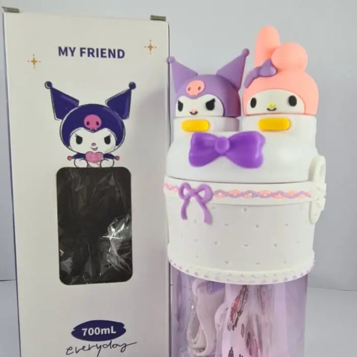 Sanrio Kuromi & My Melody Dual-Mouth Water Bottle – 700ml