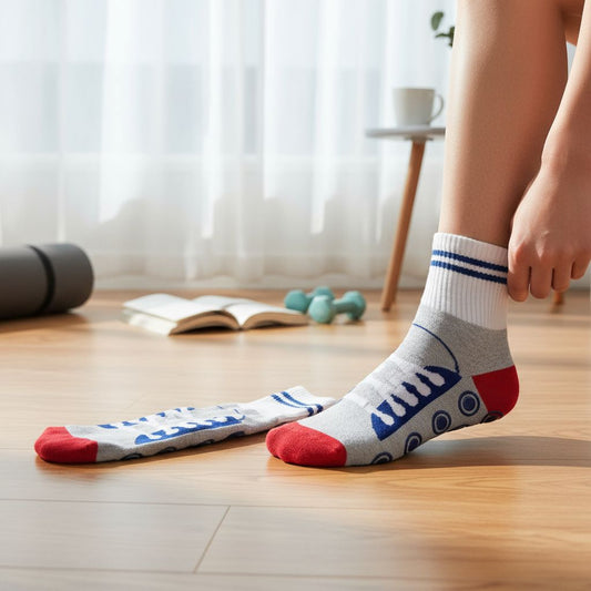 Shoe Lace Style Anti Slip Socks