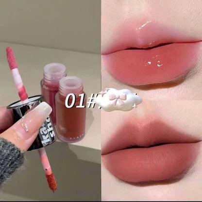Korean Double-Headed Lip Gloss & Matte Liquid Lipstick Set