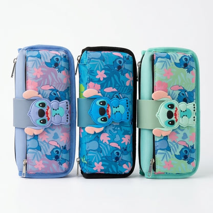 3D Lilo & Stitch Cute Cartoon Pencil Case – Multi-Layer Kids School Pouch