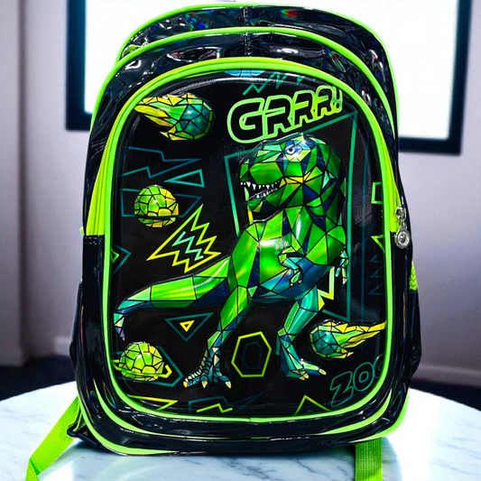 Holographic Dinosaur School Bag