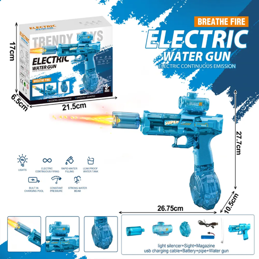 Automatic Electric Water Gun Cannon – High-Speed "Breathe Fire" Blaster