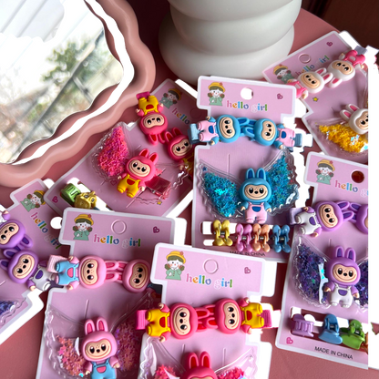 Labubu Hair Clips Set