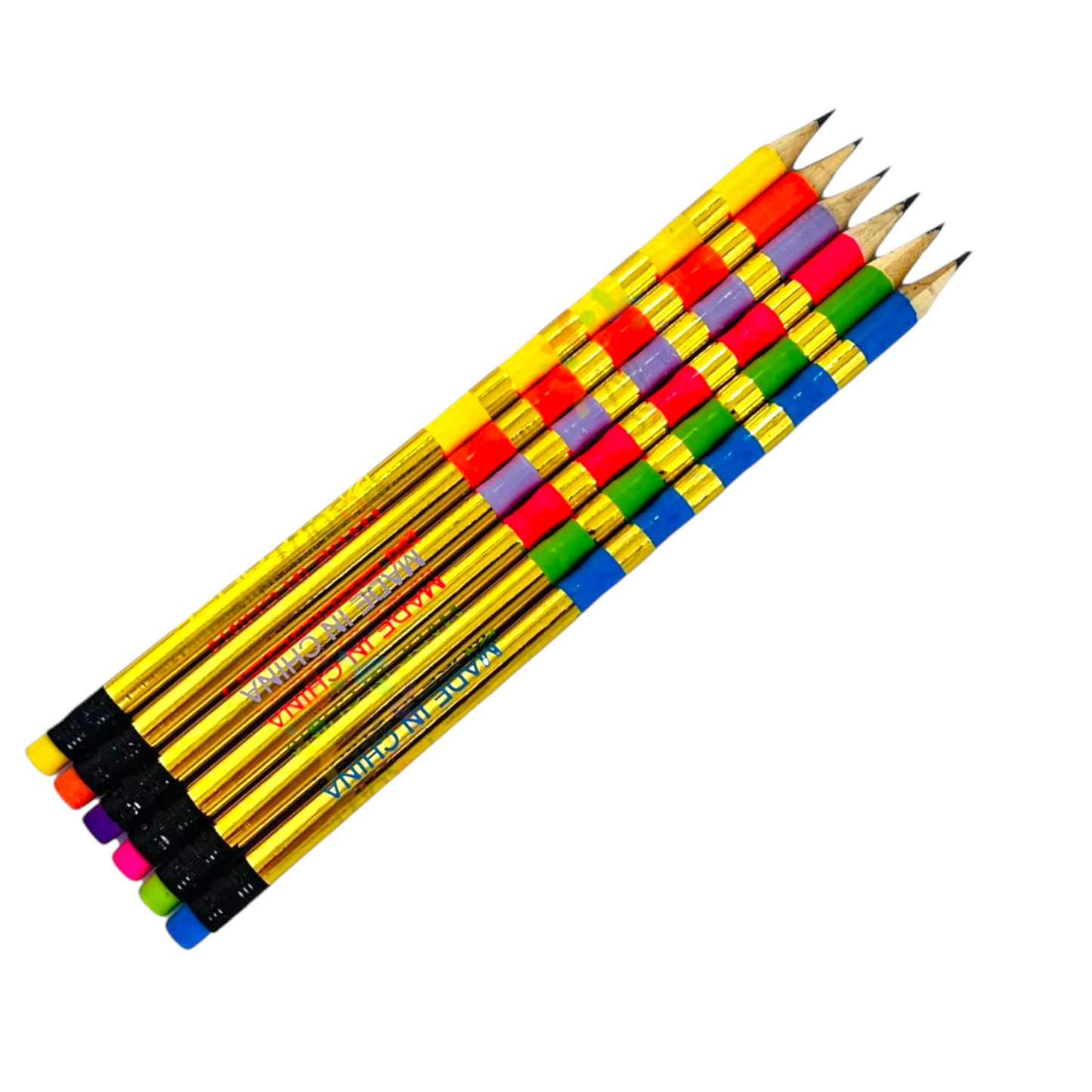 Vneed High Quality Neon Black Lead Pencils 12 Pc