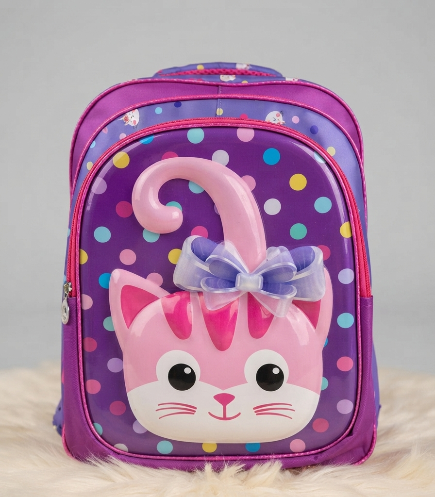 Cat Holographic School Bag