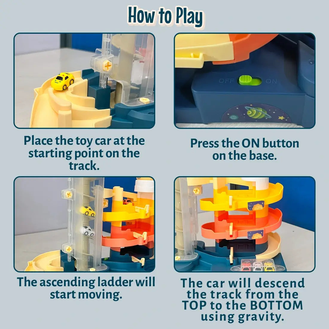 Spaceship Big Size Cars Racing Musical Track | Battery Operated
