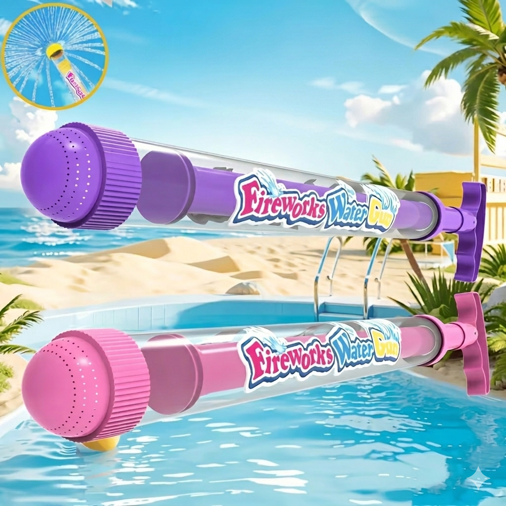Kids Summer Fun Fire Work Fountain Water Gun Stick