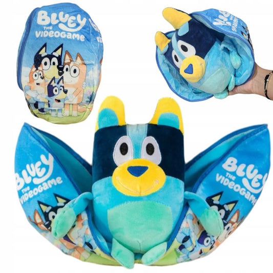 Bluey The Video Game Plush Toy – Reversible 2 in 1 Transformable Soft Toy