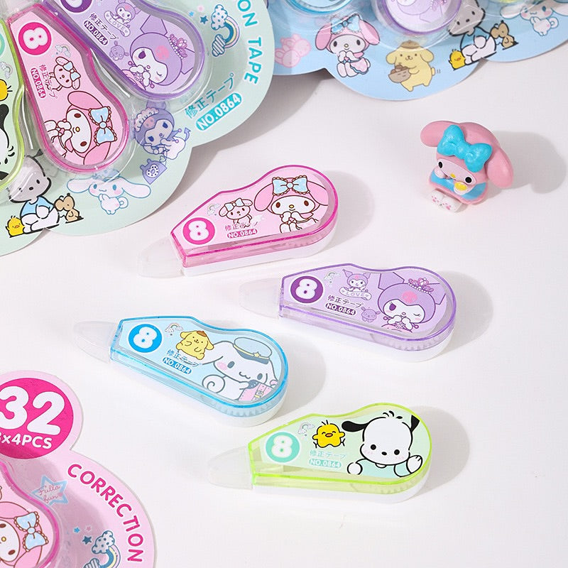 Sanrio Set Of 4 Correction Tapes