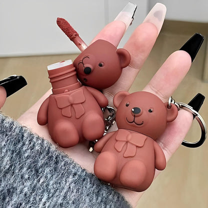 Teddy Bear Lip Gloss With Key Chain