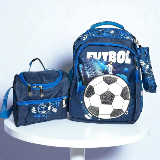 Foot Ball 3 Pc School Bag