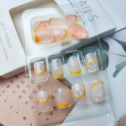 Zesty Orange Summer Edition – 24pcs Luxury Press-On Nail Kit