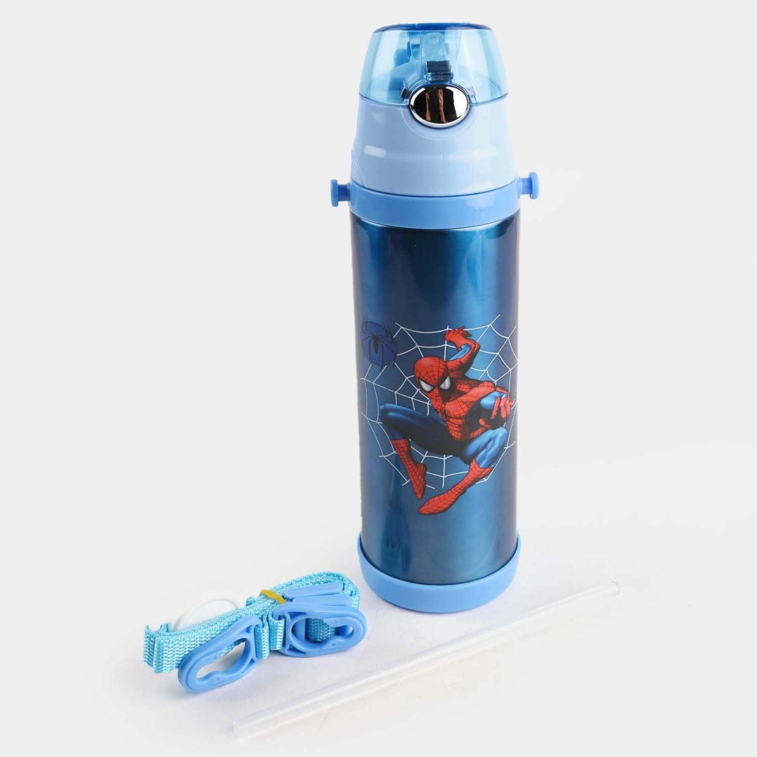 Spider Man Stainless Steel Straw Water Bottle