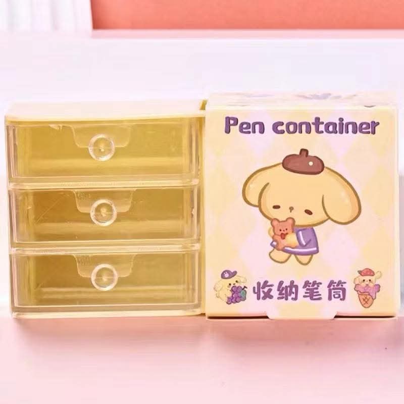 Sanrio Cute Multi-Functional Pen Holder Organiser with Drawers