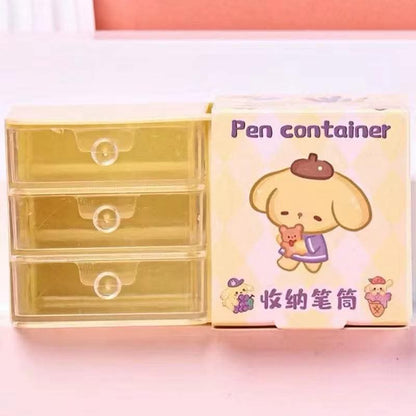 Sanrio Cute Multi-Functional Pen Holder Organiser with Drawers