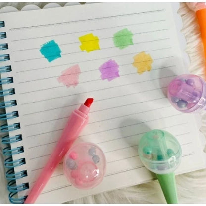 Sweet Lollipop Highlighter & Marker Set for Students