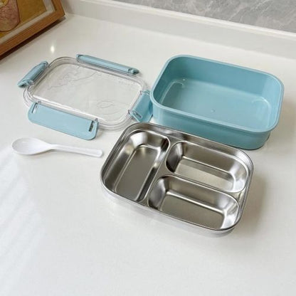 Elegent Stainless Steel 3-Compartment Kids Lunch Box