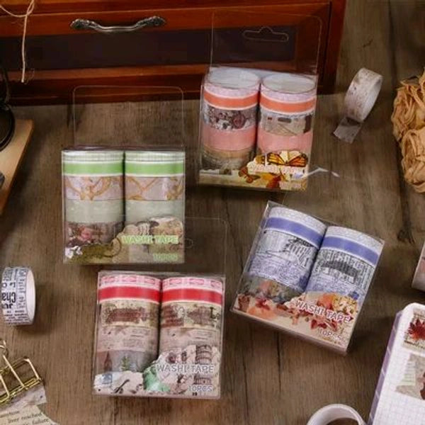 Retro Vintage Washi Tape Set