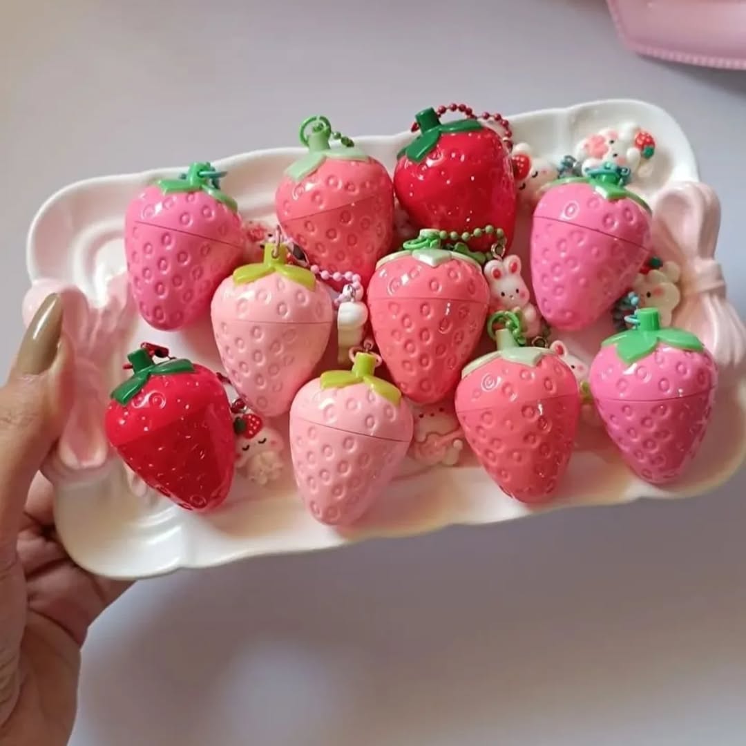 Strawberry Flavoured 3D Lip Balm