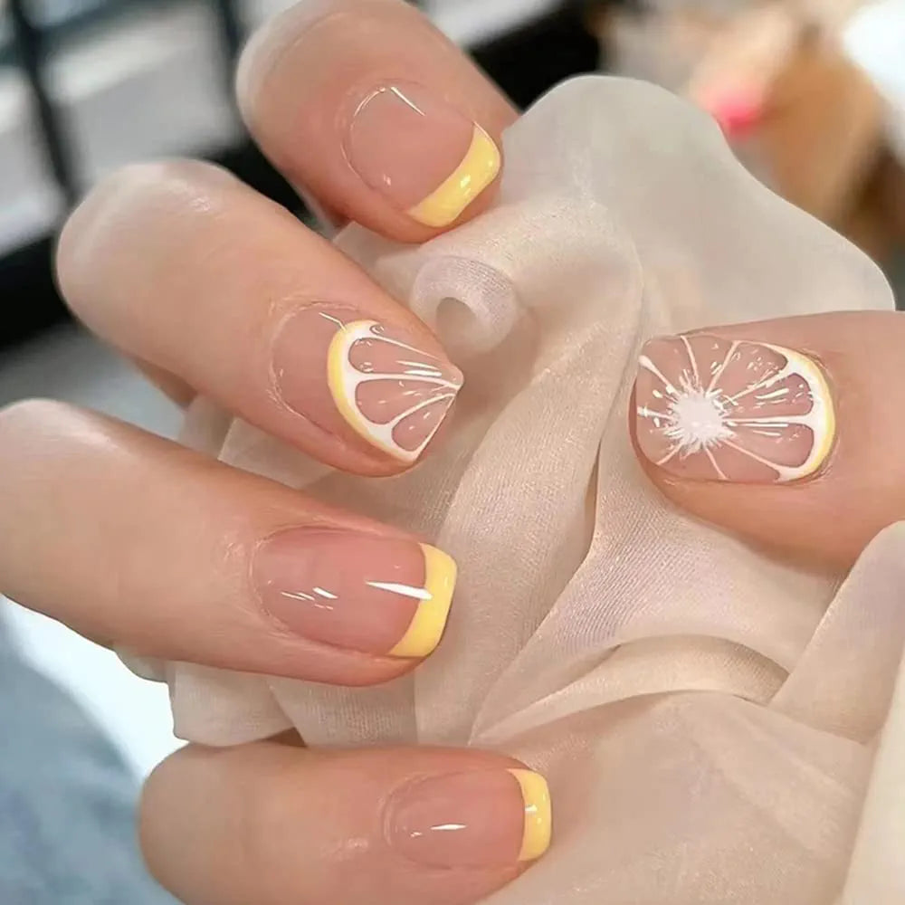 Zesty Orange Summer Edition – 24pcs Luxury Press-On Nail Kit