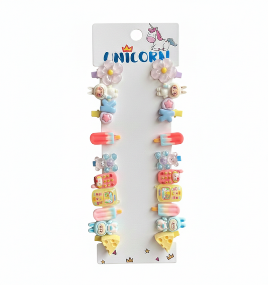 Unicorn 20 Hair Clips Pack